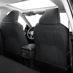 GIANT PANDA Customized Full Set Car Seat Covers Fit for Toyota Rav4 2019 2020 2021 2022 2023 2024 2025 Rav 4 XLE,LE, XLE Premium,Limited(Non-Hybrid & Adventure,TRD-Off),Front & Rear/Back (Black+Red)