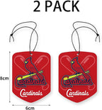 MLB St. Louis Cardinals Car Air Freshener - Team Logo Scented Hanging Air Freshener, Red Shield Design with "Cardinals" Logo, Sports Fan Auto Fragrance for Cars, Trucks, Home (2 Pack)