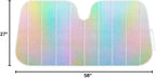 BDK Iridescent Mermaid, Hologram Foil, Chameleon Front Windshield Sun Shade, Double Bubble Accordion Folding Auto Sunshade for Car Truck SUV 58 x 27 Inch