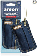 AREON Car Hanging Air Freshener I Jeans Bag I Summer Dream, 3 Pack
