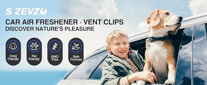 Car Air Freshener (Ocean) Natural Car Air Freshener, Essential Oil Diffuser, Car Scent Lasting Over 180 Days 6 Packs