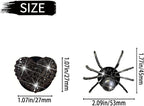 4 Pcs Black Bling Spider and Heart Car Air Fresheners Vent Clips Diffuser Vent Clip Rhinestone Diamond Decoration Car Interior Decor Cute Accessories for Women, Automotive Air Fresheners