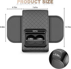 Center Console Cover Fit for Corolla Faux Leather Car Armrest Cushion with Storage Bags, Cup Holder ＆ Phone Storage Multifunctional Middle Console Cover(Grey)