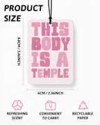 Pink Christian Car Air Freshener 4 Pcs Coconut Scented, Preppy Religious Bible Verse Car Accessories Mirror Decor for Women, Girly Christian Hanging Air Freshener for Cars Closet Drawer Books