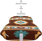 Soft Car Headrest Pillow Compatible with Tribal Navajo Indiana Western Southwest Ethnic, 2 Pcs Memory Foam Car Neck Pillow with Breathable Removable Cover Car Pillow for Nap/Neck Pain Relief