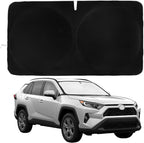 Windshield Sun Shade -Certified 99.87% UVB & 99.02% UVA Car Sun Shade. Award Winning Sunshade - Patented Technology | Compatible for Toyota RAV4 (2019-2026) | Car Shades by Kinder Fluff