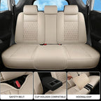 Car Seat Covers Full Set Custom Fit for Pontiac G8 2008-2009 - Premium Faux Leather with Lumbar Support | Breathable, Waterproof, Anti-Slip, Durable (Beige,Full Set)