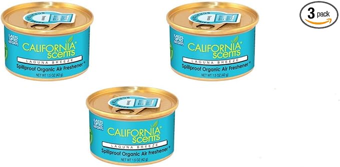California Scents Air Freshener NEW SCENTS!! SET OF 3 (LAGUNA BREEZE)