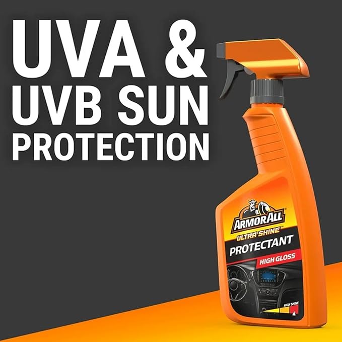Ultra Shine Protectant Spray by Armor All, Car Interior Cleaner Spray with UV Protection Against Cracking and Fading, 16 Fl Oz, 4 Packs