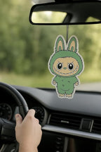 PumpCar car air freshener 2-piece double-sided The Monsters hanging cherry-scented for rearview mirror Car Interior Accessories Household Gifts (Green Grape, Cherry)