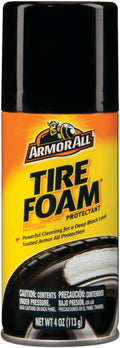 Armor All Car Tire Foam Spray, Tire Cleaner Foam for Restoring Color and Tire Protection, 4 Oz (Packaging May Vary)