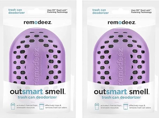 remodeez Trash Can Deodorizer and Odor Eliminator, Activated Charcoal Bags, Charcoal Air Purifiers, Odor & Moisture Absorber (2pack)