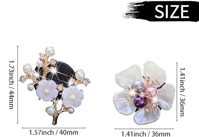6 Pcs Bling Flower Air Vent Clips, Cute Daisy Car Air Fresheners Vents Clips Car Diffuser Rhinestone Car Interior Decoration Charm Diamond Decor Bling Accessories for Women Girls, Decorations
