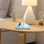 Walbest Cute Sleeping Cat Car Bamboo Charcoal Air Purifying Bags - Fluff Kitten Ornament Charcoal Bags Odor Absorber for Car Dashboard Decorations White