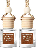 C Classy Car Air Freshener Hanging 2 Pack, M.y W.ay & The One Hotel Essential Oil Diffuser for Cars, Long-Lasting Fragrance, Cute Car Accessories, C ar Air Fresheners for Women & Men Gift, Made in USA