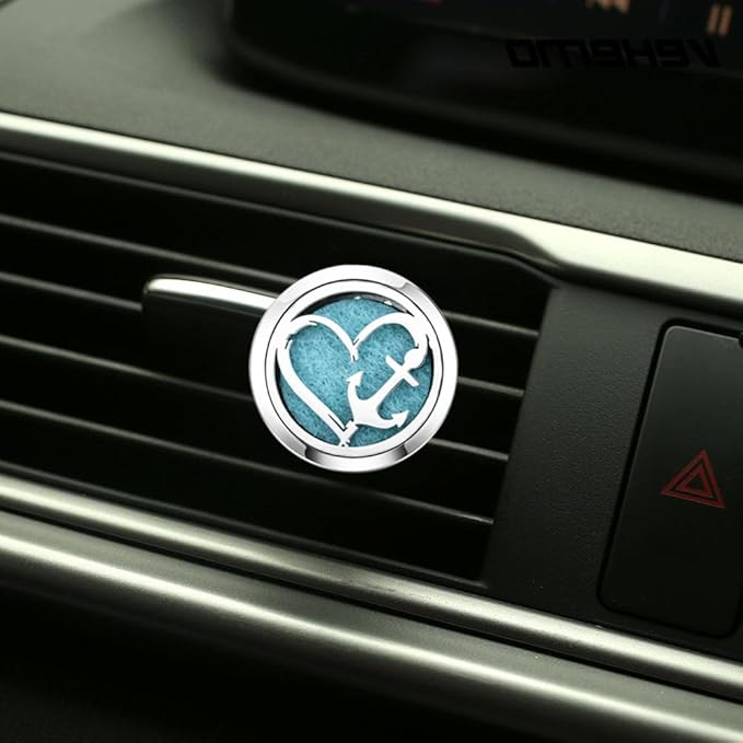 Love Anchor Car Diffuser Vent Clips Essential Oil Aromatherapy Car Diffuser Vent Clip Air Freshener Car Accessories for Women with 10 Refill Pads