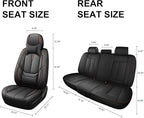 Fit for 98% of Mercedes Benz Car Seat Covers with Headrests, Premium Nappa Leather Seat Cover, Fully Wrapped Protect Modern Style Seat Cover (5-Seat Luxury, Black & Coffee)