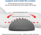 Lumbar Support Pillow for Sleeping,Premium Memory Foam Lower Back Pain Relief Bed Rest Support Pillows for Car Bed,Couch,Waist Support Care Cushion,Sleep Lumbar Pillow (Black Grey)