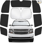 Car Window Shades Intended for Chevrolet Tahoe 2015-2020, Privacy Window Covers 8PCS for Side, Rear & Windshield, Car Shield Sunshade for Privacy Protection, Heat Blocking, Camping and Parking