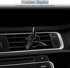 Car Air Condition Outlet Clip, Stylish Propeller Dashboard Air Vent Trim Clips, Air-Driven Diffuser, Creative Automotive Interior Decoration Accessories for Women Men (Black, 1PC)