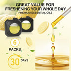Car Air Freshener Vent Clip, Lemon Scented Car Accessories, Long Lasting for Strong Odors, Unstopables Fresh Scent, Lasting Over 180 Days, 6 Count