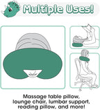 H HOMEWINS Travel Pillow for Kids,Toddler Neck Pillow Cute Animal Neck Head Chin Support Travel Accessories for Airplane, Car, Train,Recline (Triceratops)