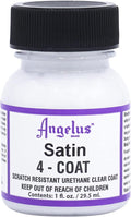 Angelus 4-Coat Clear Urethane Leather Top Coat Finisher (Satin, 1oz)