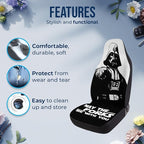 GENANY Space Movie Car Seat Covers Set of 2, Galaxy Breathable Front Seat Covers for Truck Sedan SUV, Movie Themed Car Accessories, Funny Gift for Women Men