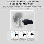 Car Headrest Neck Pillow Support Ergonomic, with Valve Stem Covers Accessory for Driving Seat Fatigue Relief Compatible with Model S X 3 Y & Cybertruck - 1 Piece