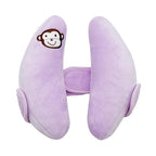 Baby Car Seat Head Neck Support,Adjustable Travel Pillow for Toddler,Portable Travel Pillow for Kids,U-Shape Travel Headrest Cushion,Baby Neck Pillows for Pushchair,Purple