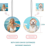 Bulk Custom Air Freshener with Picture for Car - Personalized Customized Photo Business Logo Text Air Freshener (Round 4)