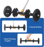 DUSICHIN Undercarriage Cleaner Water Broom Pressure Washer Attachment, 16 Inches Undercarriage Washer, Pressure Washer Underbody Cleaner 4 Extension Wands 4 nozzles for Garden Hose Too DUS3202