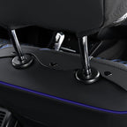 FLORICH Automotive Car Seat Covers Front Seat, Leather Car Seat Cover 2 Pack Waterproof Front Seat Covers Full Coverage Driver Seat Protector Universal Fit for Most Cars SUV Trucks, Black&Blue Line