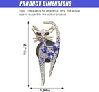 2PCS Car Vent Clips, Bling Cat Air Conditioning Outlet Clip, Crystal Rhinestone Auto Diffuser Clip, Cute Car Accessories for Women, Vehicle Interior Decoration (Blue)