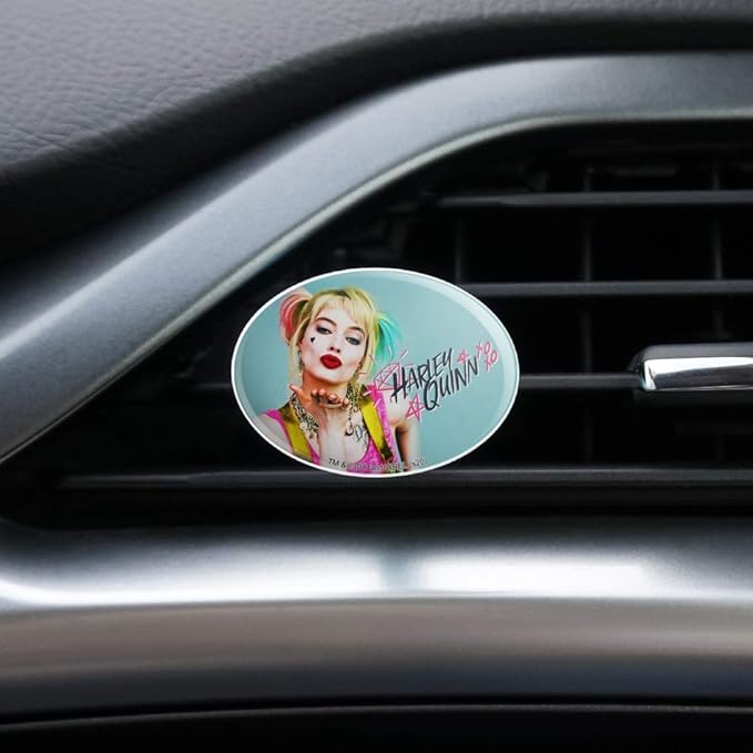 Birds of Prey Harley Quinn Blowing Kisses Car Air Freshener Vent Clip