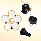NBTEPEM 6 PCS Daisy Flower Air Vent Clip Car Decoration Accessories Air Conditioning Outlet Clip Car Air Freshener Clip Charm Car Interior Decor(3 cm, 3.3 cm, White)