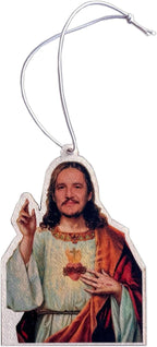 Pedro Pascal as Jesus Funny Air Freshener Christmas Ornament Gift Car Decor Eucalpytus Scented
