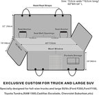 Truck Dog Seat Cover Back Seat | 100% Waterproof & Seat Belt | Pet Hammock for Car Rear Seat Protector with Mesh Window Fits Pickup Ford F-Series/Chevrolet Silverado/Ram/GMC Sierra etc(Gray)