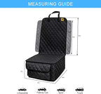 Deluxe Dog Seat Cover for Front Seat-More Durable Waterproof Front Seat Protector, High Heat Resistant and Nonslip Front Seat Cover for Dogs Kids, Universal Size (Black)