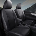 AOMSAZTO Custom Fit Seat Cover for Nissan Rogue Regular(Not for Hybrid &Sport) 2014 2015 2016 2017 2018 2019 2020 Full Set Faux Leather Rogue Seat Cover Protector Black