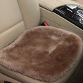 OGLAND 20 inchs Shearling Sheepskin Car Seat Cover, Fluffy Fuzzy Wool Car Seat Covers for Auto Interior Accessories with Soft Eco-Friendly Natural Fur Non-Slip (Camel, Front)