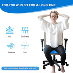 Large Gel Seat Cushion for Long Sitting with Non-Slip Cover,Soft & Breathable,Seat Cushion for Chair,Car,Office,Desk Chair,Wheelchair