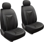 GIANT PANDA 2 Pack Front Mesh Seat Covers Custom Fit Toyota Tacoma 2016 2017 2018 2019 2020 2021 2022 2023 2024 2025 Double & Crew Cab SR,SR5,Limited,TRD Pro,TRD Sport TRD Off-Road,Faux Leather(Black)