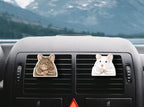 WIRESTER Set of 2 Fresh Scented Car Air Freshener Vent Clip, Decorative Accessories, Interior Decoration for Cars, Owl, Bird, Chicken, Guinea Pig, Rabbit, Dog, Cat