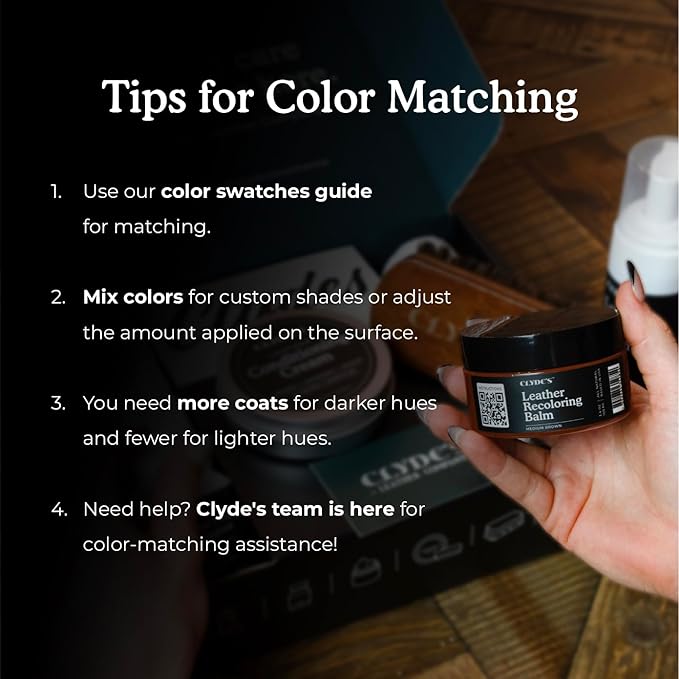 Clyde's™ Recoloring Balm | Non-Toxic Material Dye & Restorer for Furniture, Car Seats, & More | 23 Colors (Dark Mustard, 50ML)