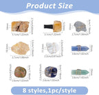 DICOSMETIC 8Pcs Crystal Car Vent Clips Irregular Gemstone Vent Clips Natural Stone Car Decoration with Clip Cars Air Freshener Clip with Iron Wire for Women Men