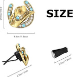 Cowboy Cowgirl Car Air Freshener Vent Clip,Bling Western Car Decor,1pc Women Men Vehicles Trucks Dashboard Decoration Accessories,Refillable Alloy Cowboy Hat Charm Diffuser