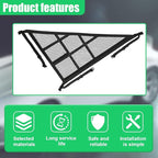 Double-Layer Car Ceiling Cargo Net, 31.49" x 20.86" Auto Roof Mesh Storage Pocket with Adjustable Buckle, 3 & 4-Handle Vehicle Interior Organizer Bag for Road Trips and Camping (Black)