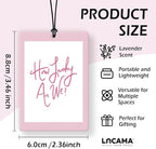 Lacama Pink Girly Car Air Freshener 3Pcs, Coquette Bow Cherry How Lucky Are We Cars Scents Air Freshener for Women Girls Gifts, Preppy Cute Car Accessories Interior Mirror Decor Hanging