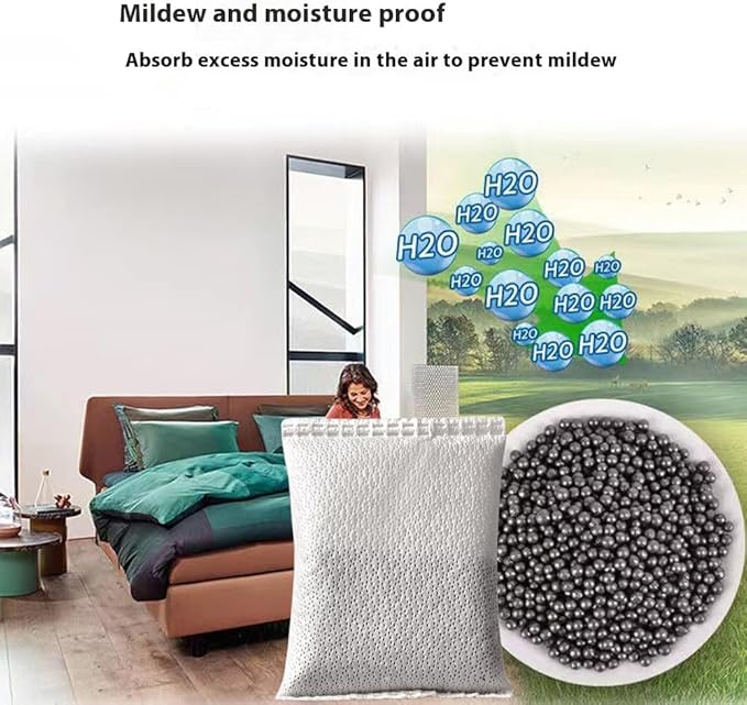 5Pack Activated Charcoal Odor Absorber Air Purifying Bag for Car, Closet, Shoe, Basement; Removes Odors and Moisture; Car Deodorizer Air Freshener; 50g/Pack Odor Eliminator for Home, Cars